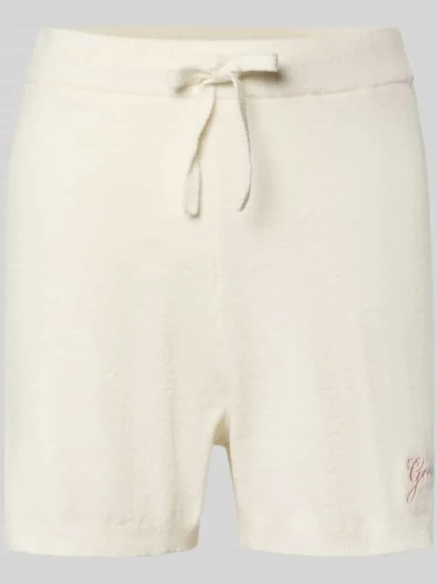 Guess Pyjamashort met labelstiksel model 'ARIA' Offwhite