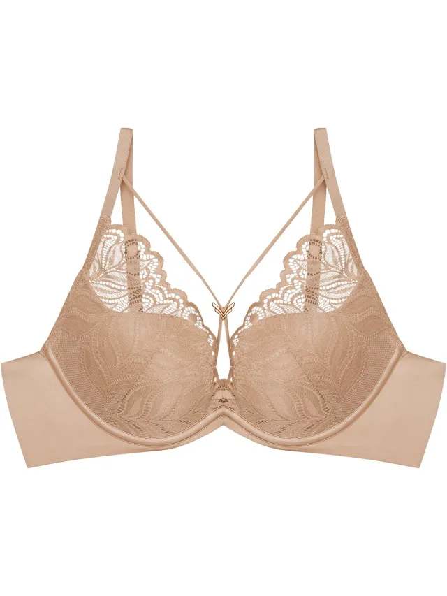 ESOTIQ Korin - Push-upbeha - Beige - Kant - Sierbandjes