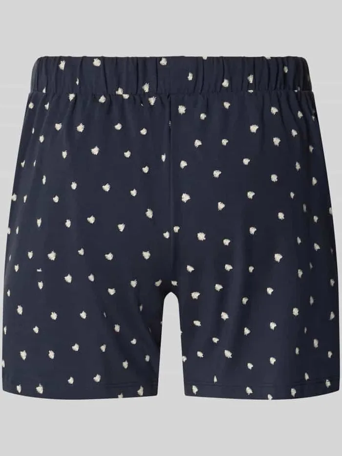 Schiesser Regular fit pyjama-short uit katoenmix donkerblauw, foto 2