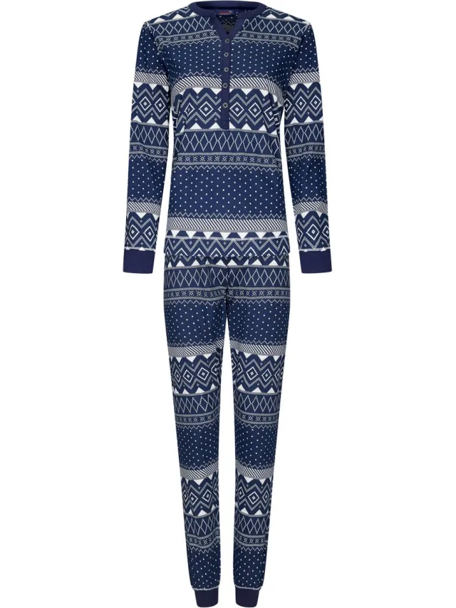 Rebelle Dames Pyjama set Chrissy - Blauw - Katoen