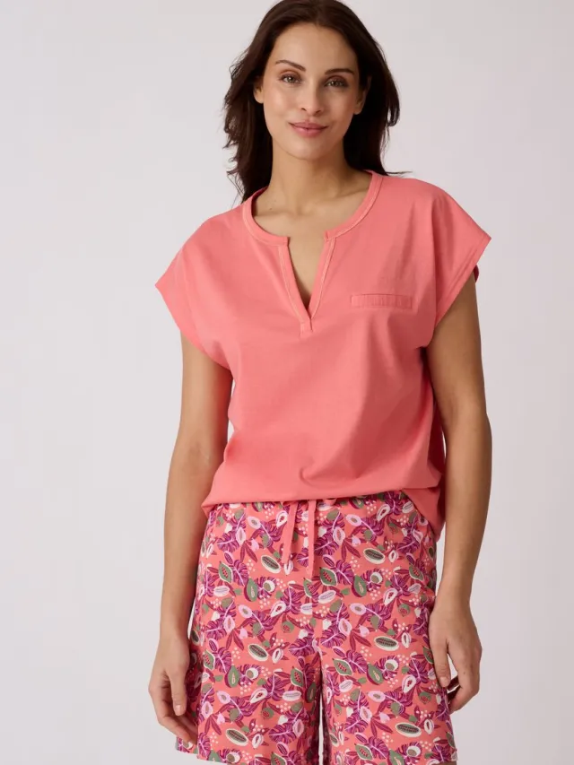 Damart Pyjama T-shirt van puur katoen - Dames - Roze - 42-44 (M)