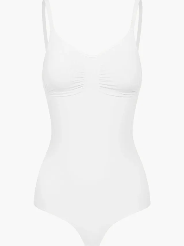 cfab Corrigerende shapewear met koord - Wit - 3XL - Corrigerende Body - Naadlos - corrigerend ondergoed dames