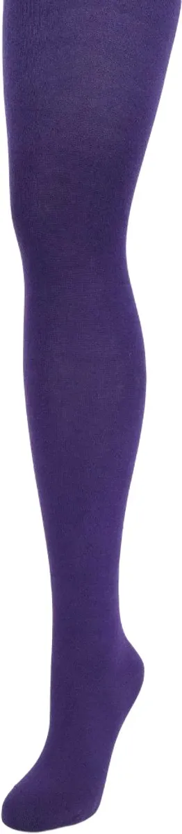 Bonnie Doon Biologisch Katoenen Maillot Dames Paars maat 40/42 L - Uitstekende pasvorm - Gladde Naden - OEKO-TEX gecertificeerd - Bio Cotton Tights - Duurzaam en Huidvriendelijk Bio Katoen - Paars - Purple - BP051900.331