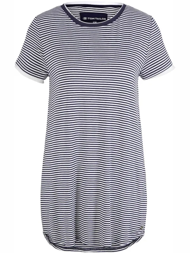 Tom Tailor Pyjama-jurk met streepjespatroon - blue ring