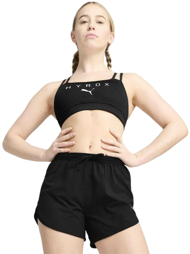 Puma Hyrox Move sportbeha met bandjes voor dames (Zwart)