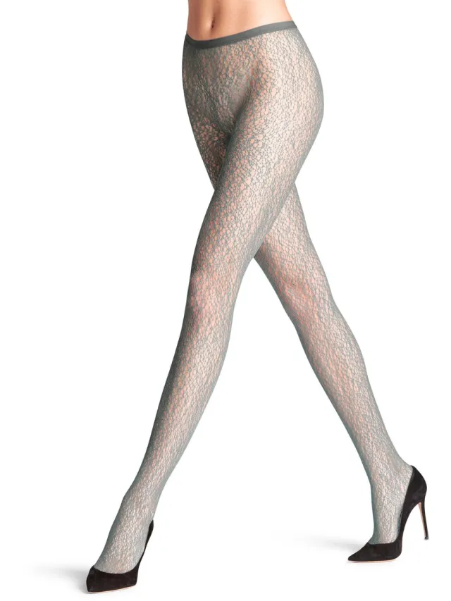 Falke Sea Lightness gedessineerd transparent panty dames grijs-L grijs 3258