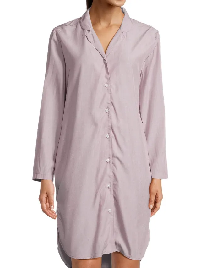 Seidensticker Dames nachthemd Classic Fil a Fil mauve shadow