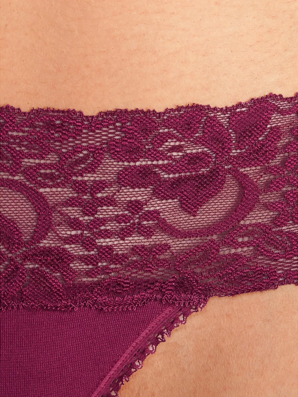 kanten string petrol, taupe en bordeaux, foto 3