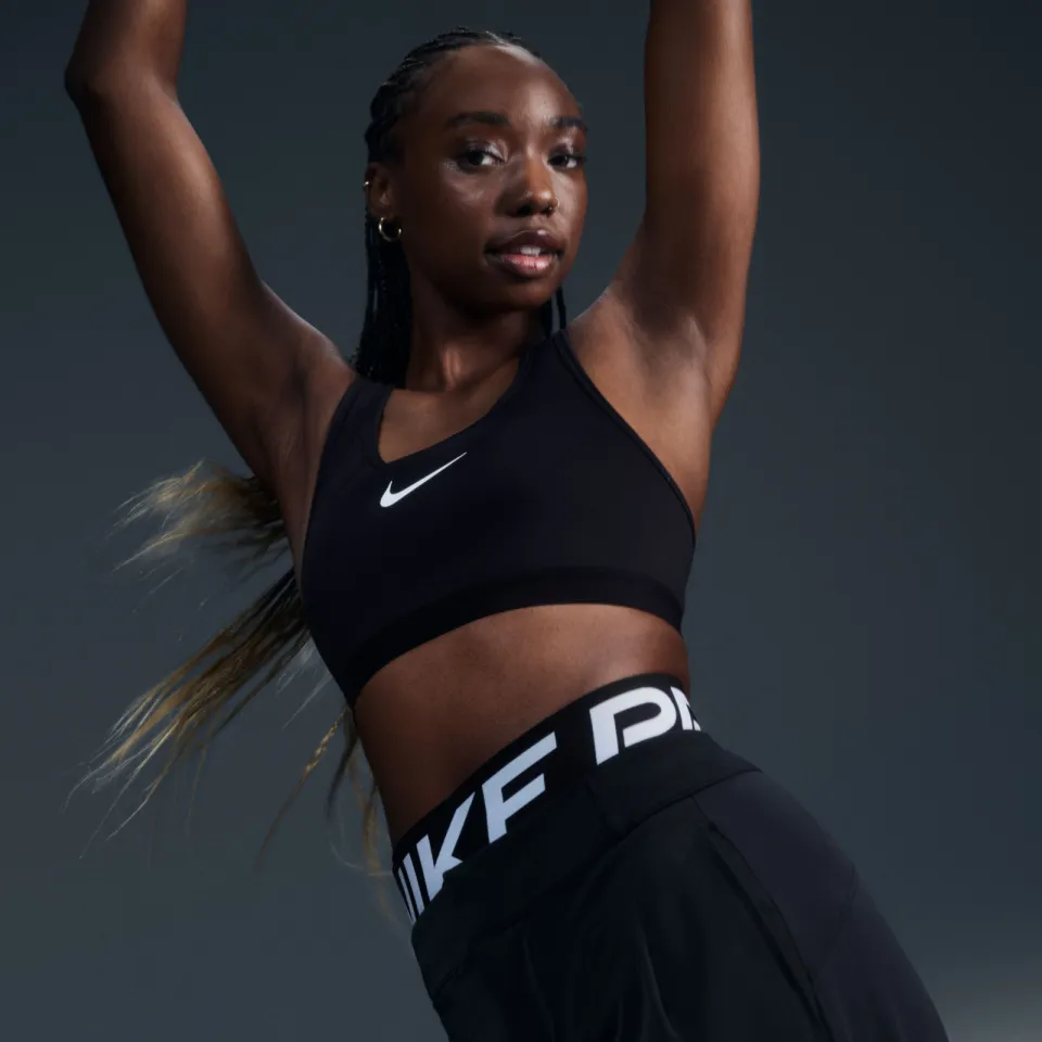 Nike Swoosh High Support sportbeha zwart, foto 5