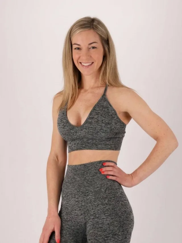 Xtreme sport-bh zonder beugel antraciet