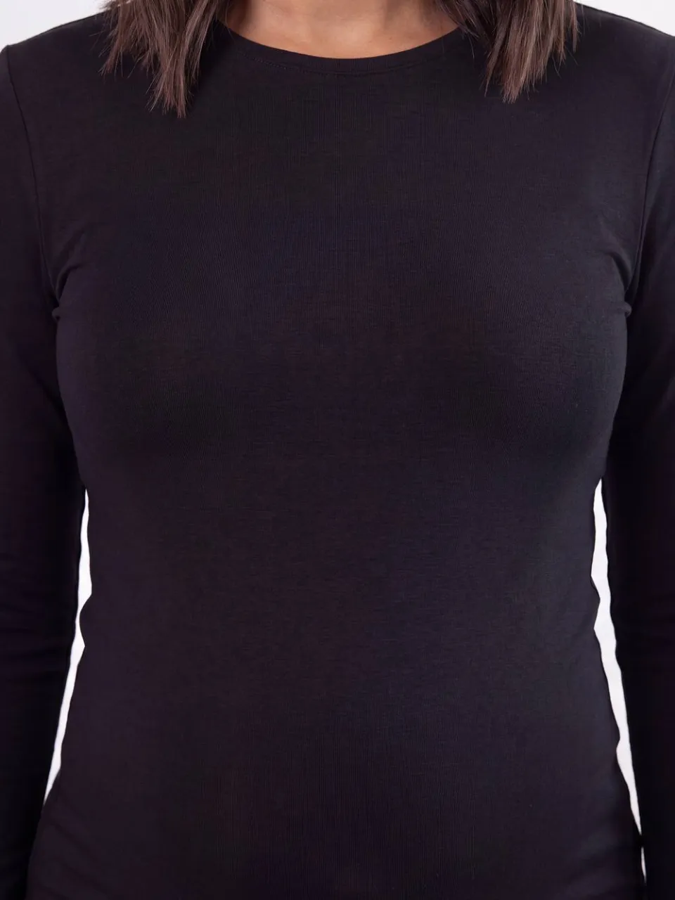 boohoo Dames Zwangerschaps Super Zachte Basic Lange Mouw & Broek Loungeset zwart, foto 3