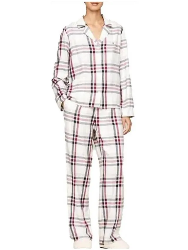 Tommy Hilfiger Heritage pyjamaset wit geruit
