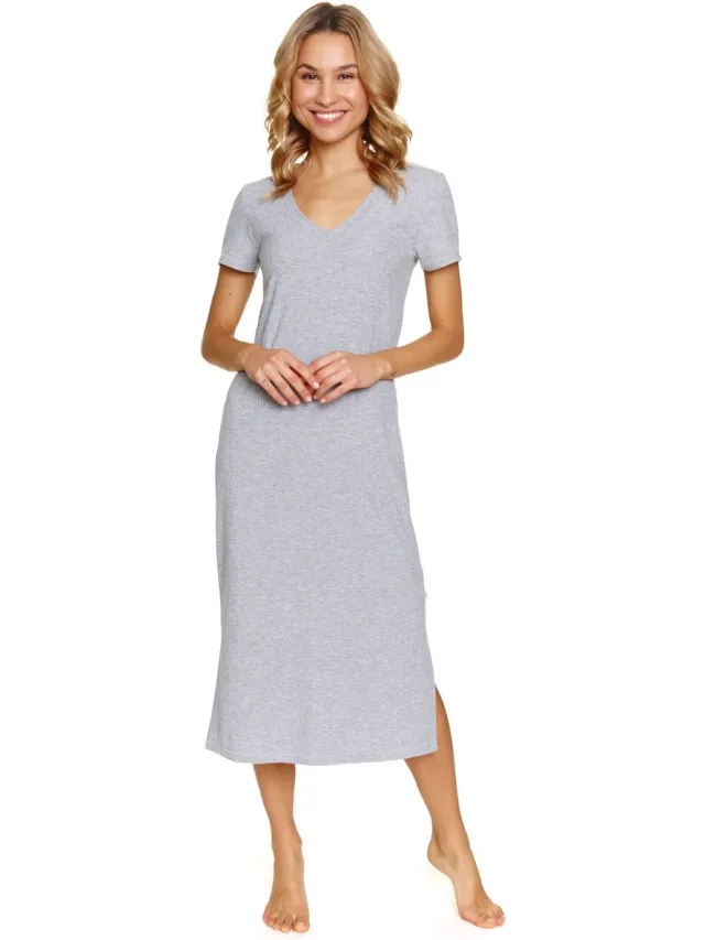 Doctor Nap Nachthemd Nachtjapon Dames Lang Lichtgrijs TM.7224 38 /