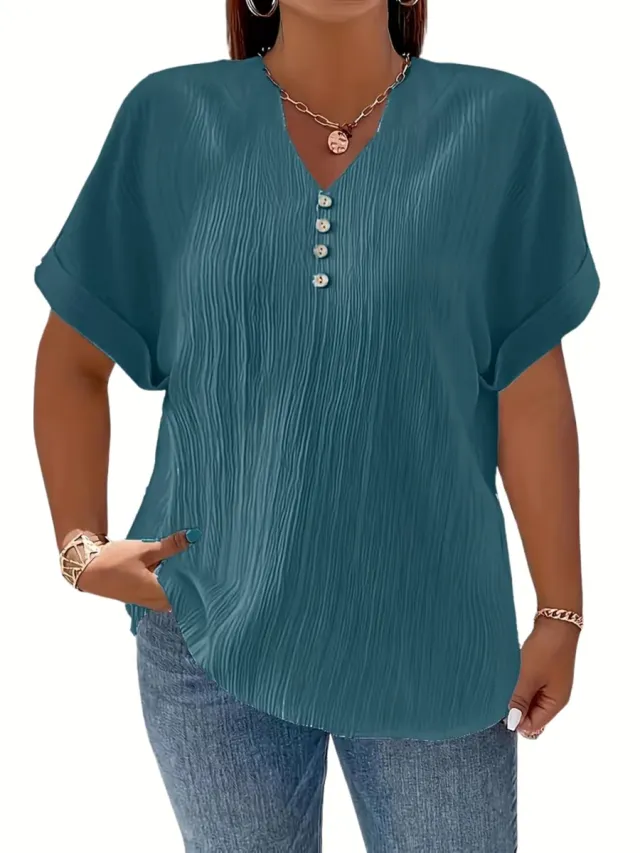 Currero Topje Dames - Top Kleding - Shirt - Blouse - Kort - Volwassen - Marineblauw