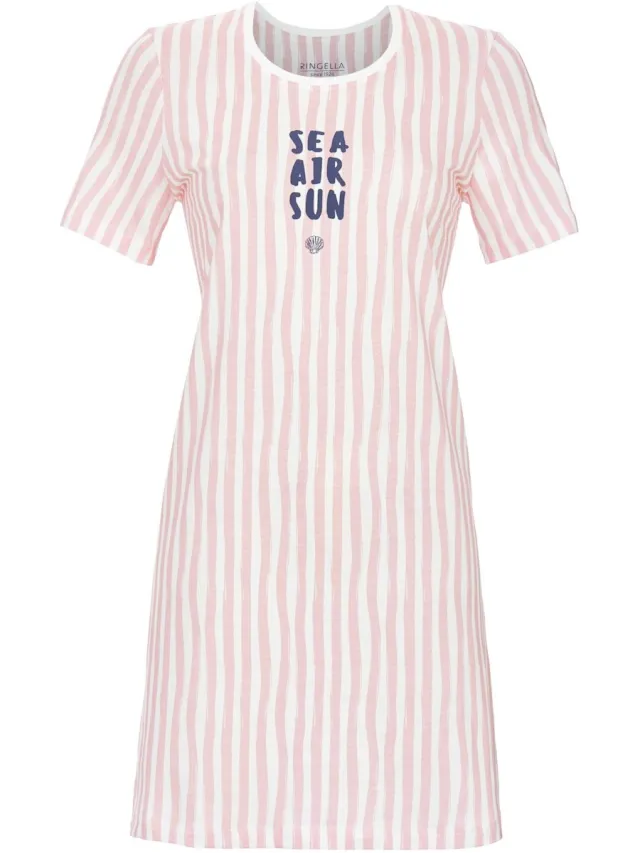 Ringella Katoenen nachthemd zomer Ringella - Roze - Maat - 44
