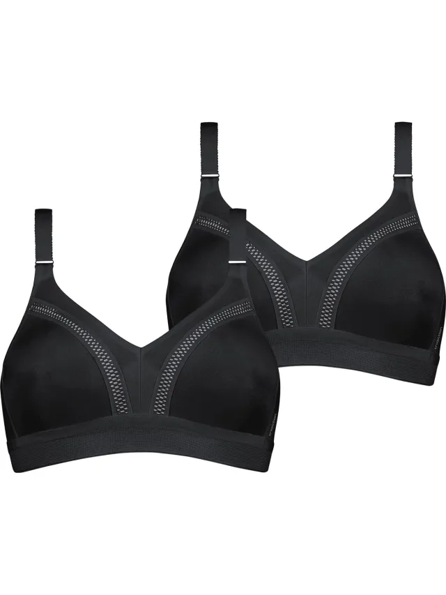 Triumph Bügelloser BH Triaction Workout zwart