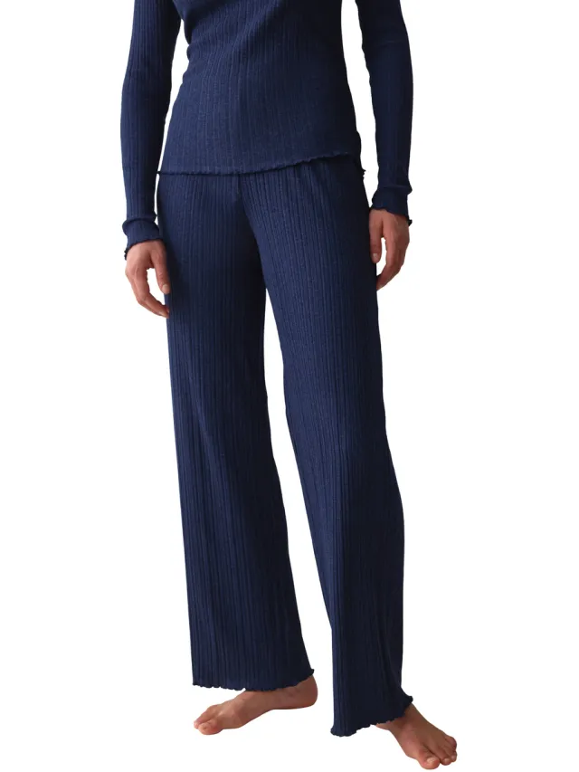 Triumph Versatile Rib pyjamabroek blauw