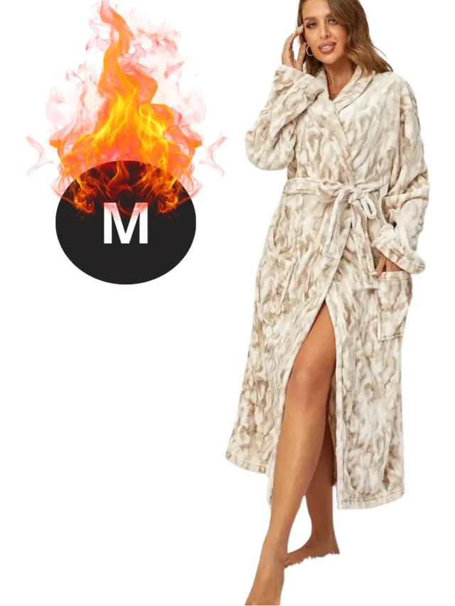 Nivard Badjas Dames - Fleece - Katoen - Badstof - Sauna - Hamam - Wafel - Bathrobe - Duster - Ochtendjas - Spa - Kimono - Beige
