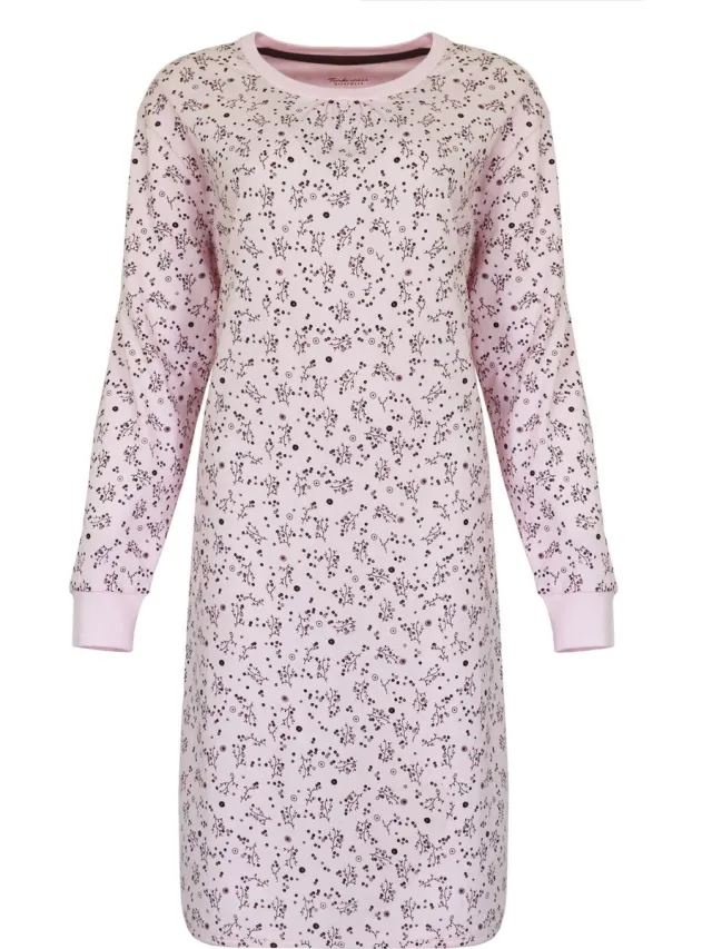 Tenderness Dames Nachthemd - 100% Katoen - Licht Roze