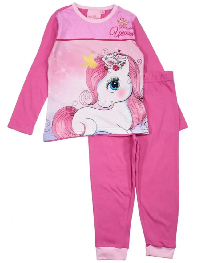 Unicorn Princess Roze kinderpyjama's 8 jaar / 128 cm