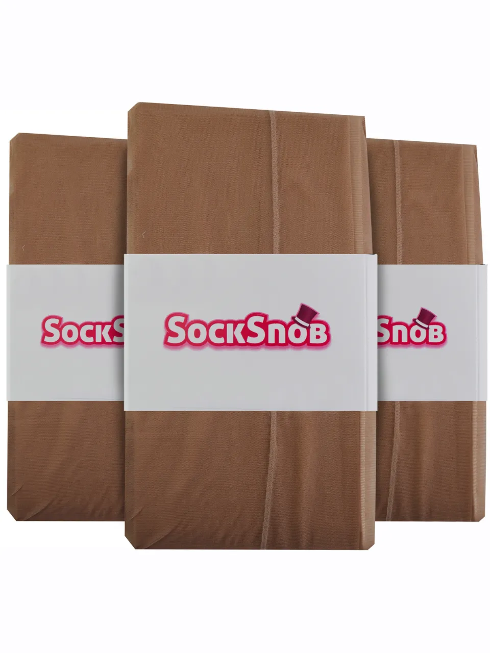 Sock Snob Womens Seamed Panty's 3 Pack 40 Denier - Naakt / Naakt beige, foto 2