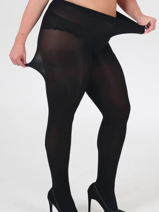 Pamela Mann Panty grote maat 90 denier zwart 48-50 Pamela Mann