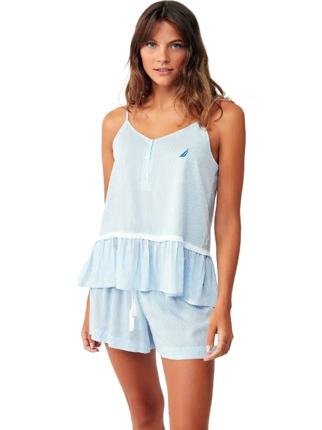 Nautica Dames Short Pyjama Set Blauw