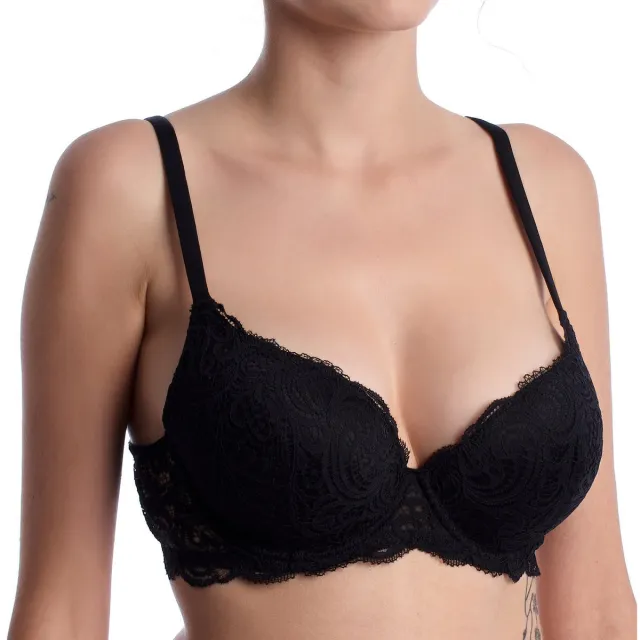 Lormar PLUNGE-FRIZZANTE balconette-bh zwart
