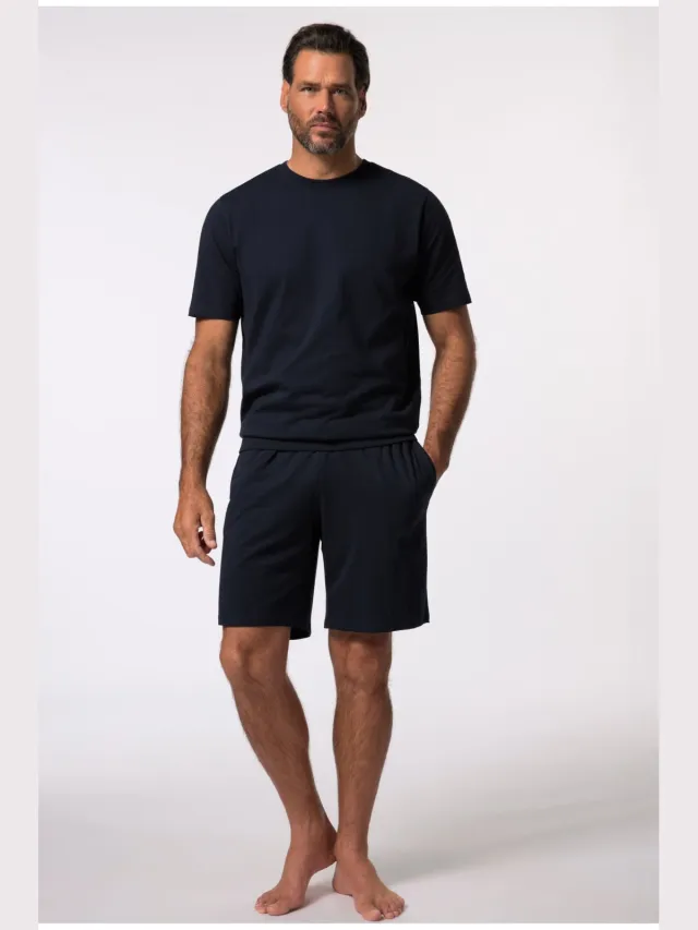 JP1880 Bauchfit pyjamaset donkerblauw