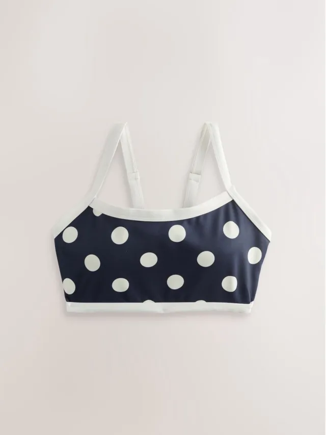 Next Dames - Active Balance sportbeha - Blauw Navy Polka Dot