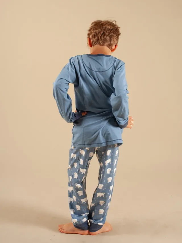 Claesen's Pyjama Polar Bear245434-Polar Bear-6 Blauw