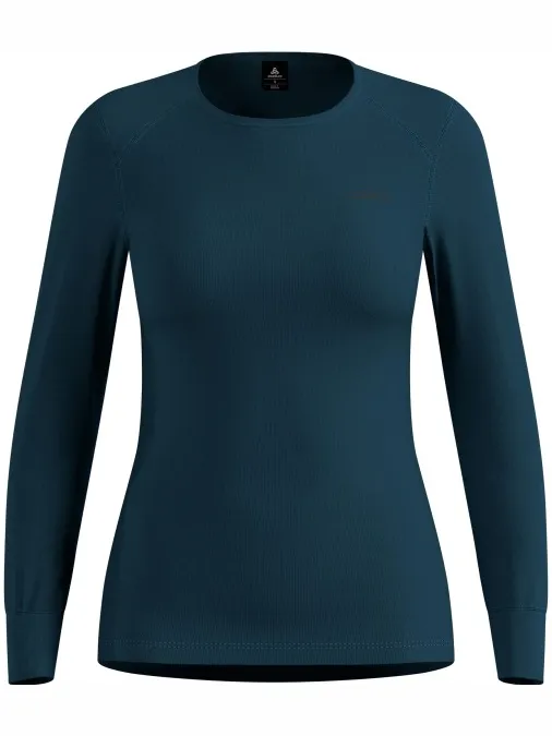 Odlo BL Top Crew Neck L/S Active Warm Eco shirt blauw