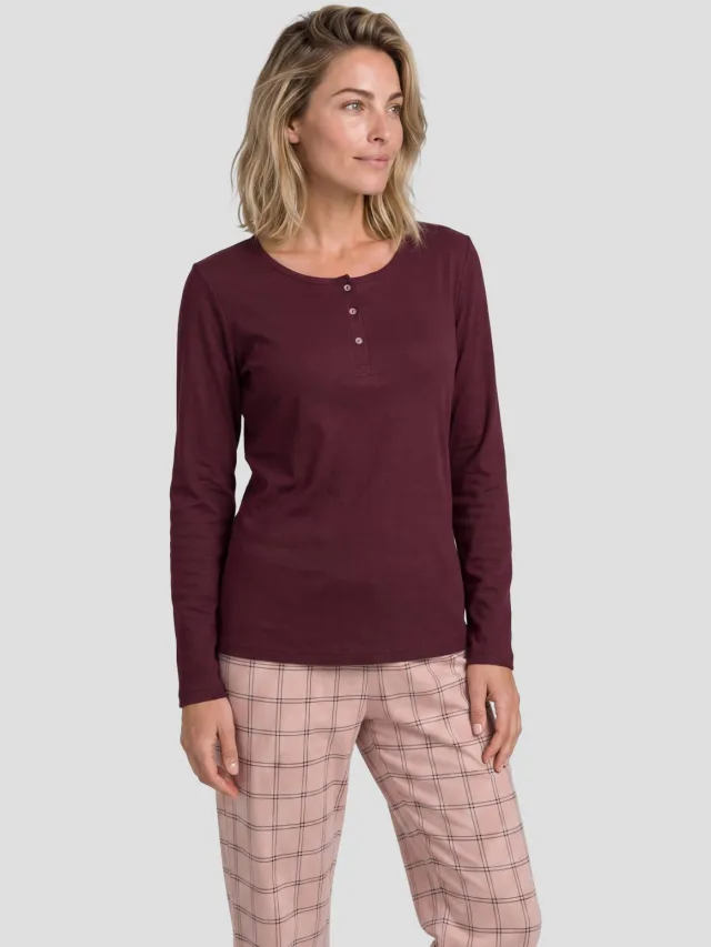 Dreamcovers pyjamaset bordeaux/oudroze