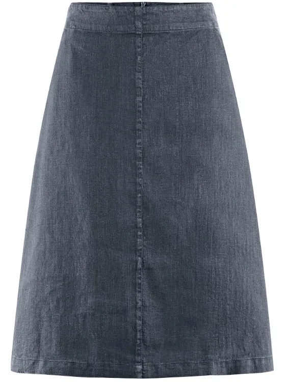 HempAge dames vegan Midirok Airy Donkergrijs grijs, foto 2