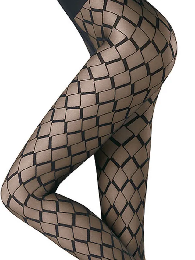 Oroblu 20 den panty graphic vector maat S military 7 groen