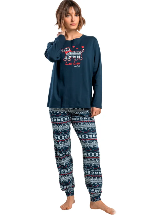 Admas LouLou Cold pyjamaset blauw