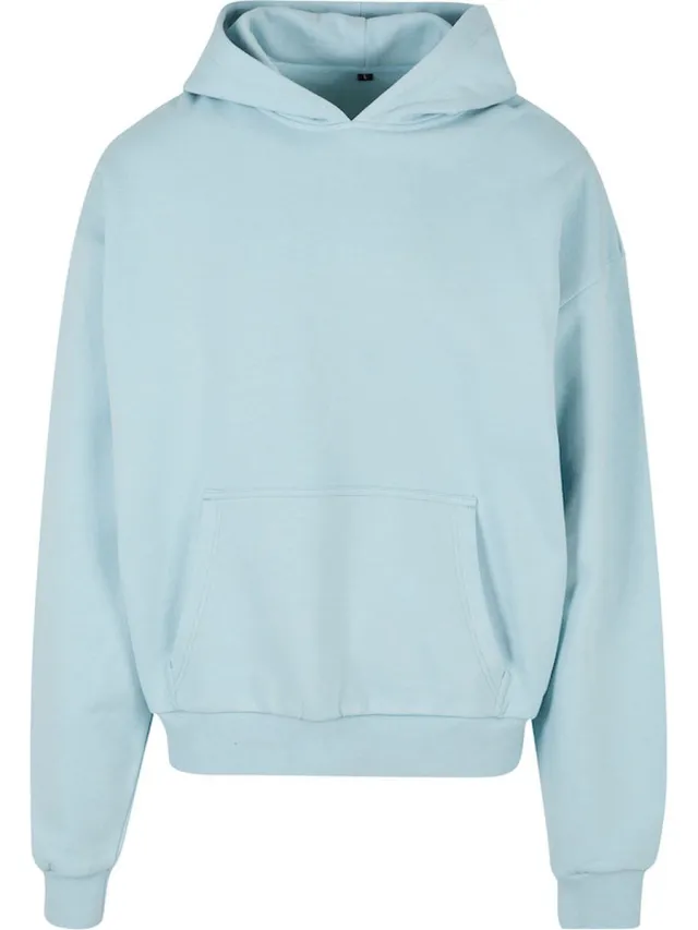 Build Your Brand Ultra Heavy Cotton Box Hoodie - Ocean Blue