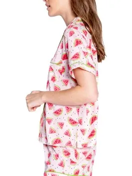 PJ Salvage Pyjamas Playful Prints Roze,Versch.kleure/Patroon