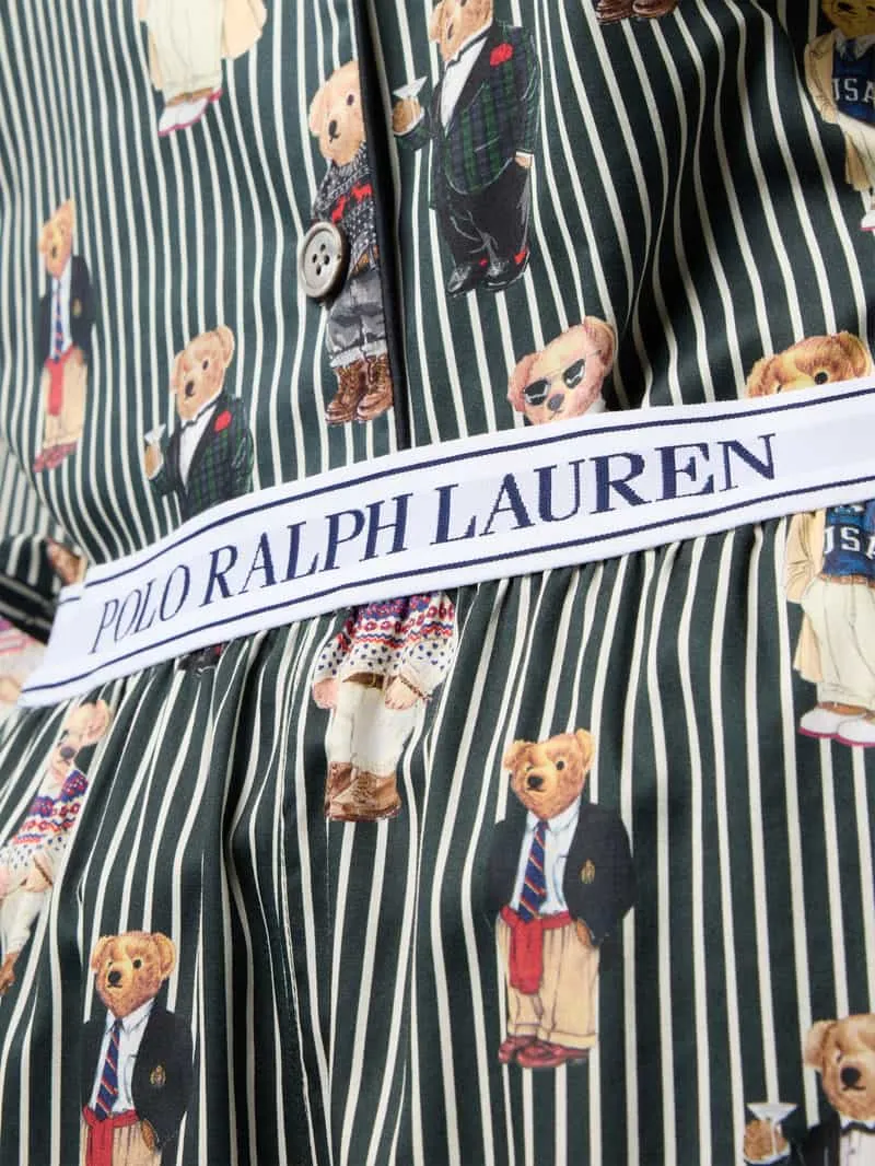 Polo Ralph Lauren Regular fit pyjama van puur katoen met polo bear-print zwart, foto 2