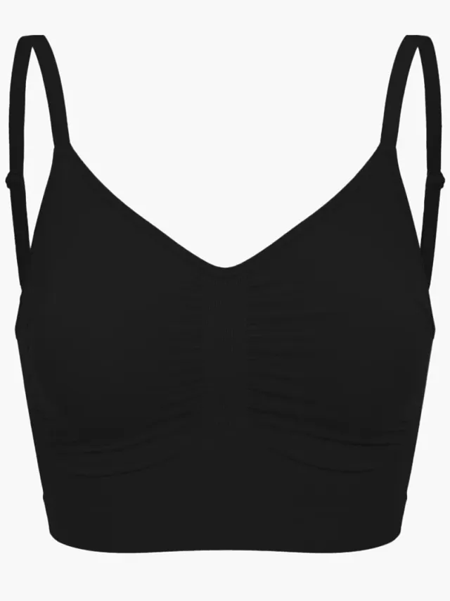 cfab Comfort Bralette - Zwart - XL - BH Zonder Beugel Voorgevormd - Ondergoed - Naadlos