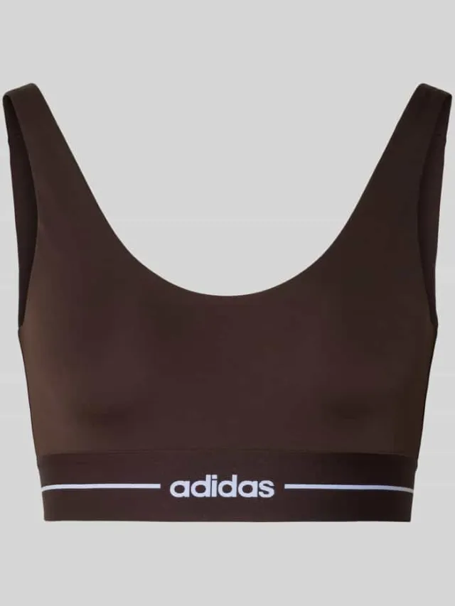 Adidas Bh met elastische band met logo donkerbruin, foto 2