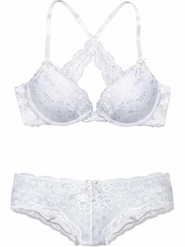 push-up bh en slip set wit