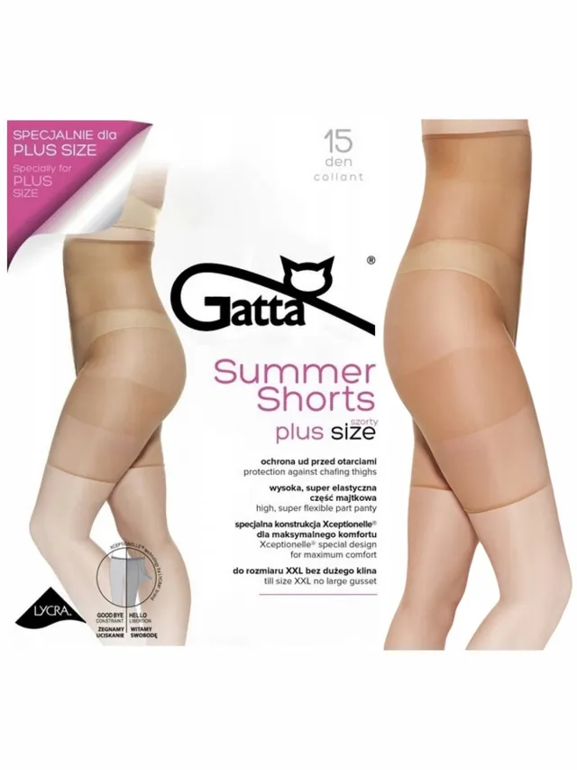 Gatta Summer Shorts – Panty Dames 15 DEN – Beige – Anti-Schurende Dijenshort – Maat