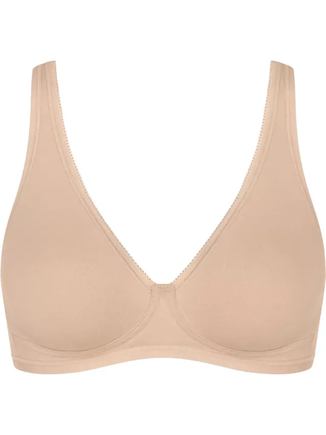 Sloggi basic N BH - niet voorgevormde Bh zonder beugel - Brede band beige