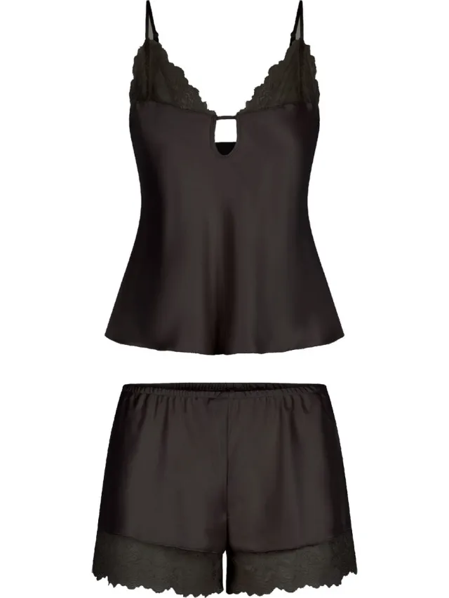 LingaDore Top & shorts Zwart