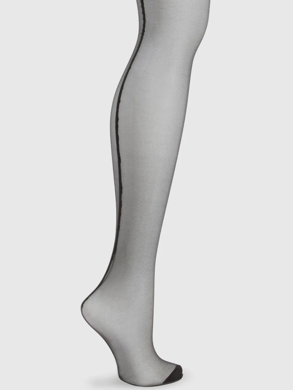boohoo Dames Transparante panty's met achternaad Zwart