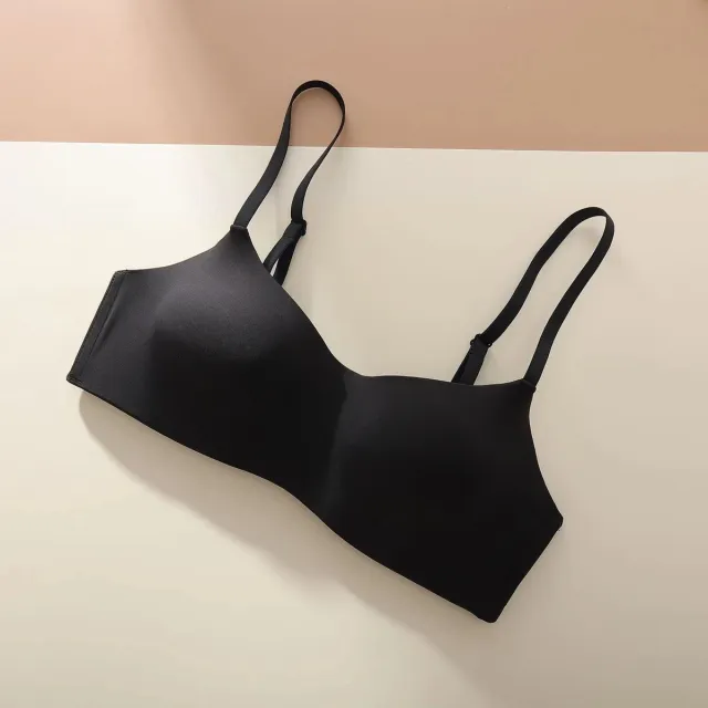 Wow Peach Comfort Naadloos Bra - Beha Zonder Beugel - BH - Bustier - Wireless - Ademend - Comfy - Ondersteuning - Zwart