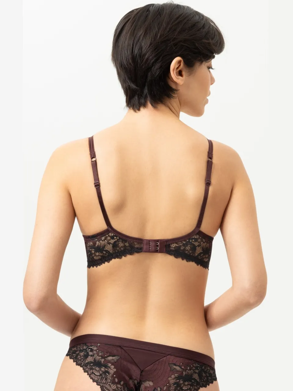 Mey Bi-stretch-beha | Full cup Serie Luxurious Hot Maroon bruin, foto 3