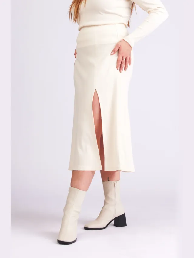 Baìge the Label dames vegan Rok Blake Ecru, foto 2