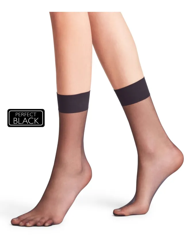 Falke Shelina eenkleurig materiaal transparant 12 DEN sokken dames zwart-38 zwart 3009